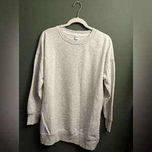 Old Navy Gray French-Terry Oversized Boyfriend Tunic Sweatshirt Size M